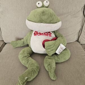 Vintage Heritage Collection by Ganz frog heart stuffed animal stuffed toy green